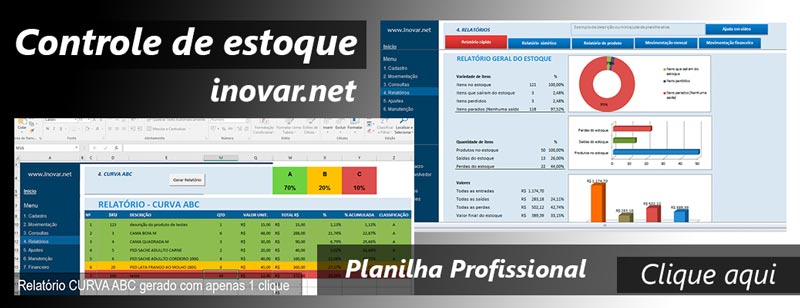 Planilha Controle de estoque completa